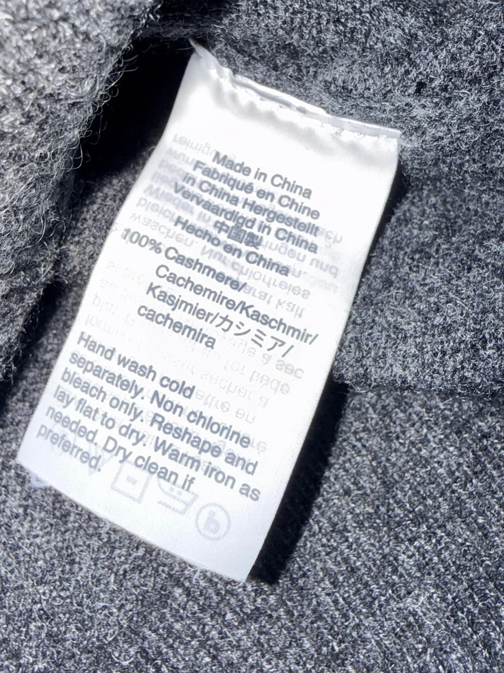 J. Crew Men’s Crewneck Sweater in Dark Charcoal - !00% Cashmere